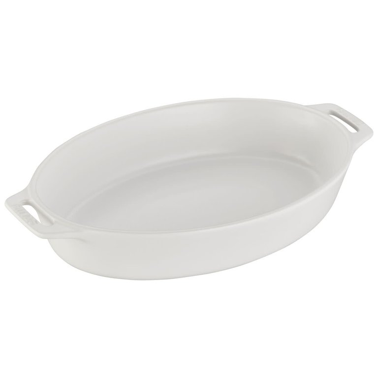 Staub Staub - 14'' Oval Oven Ceramic Dish - Matte White