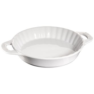 Staub Staub - 11'' Ceramic Round Pie Dish - Pure White Staub Staub - 11'' Ceramic Round Pie Dish - Pure White