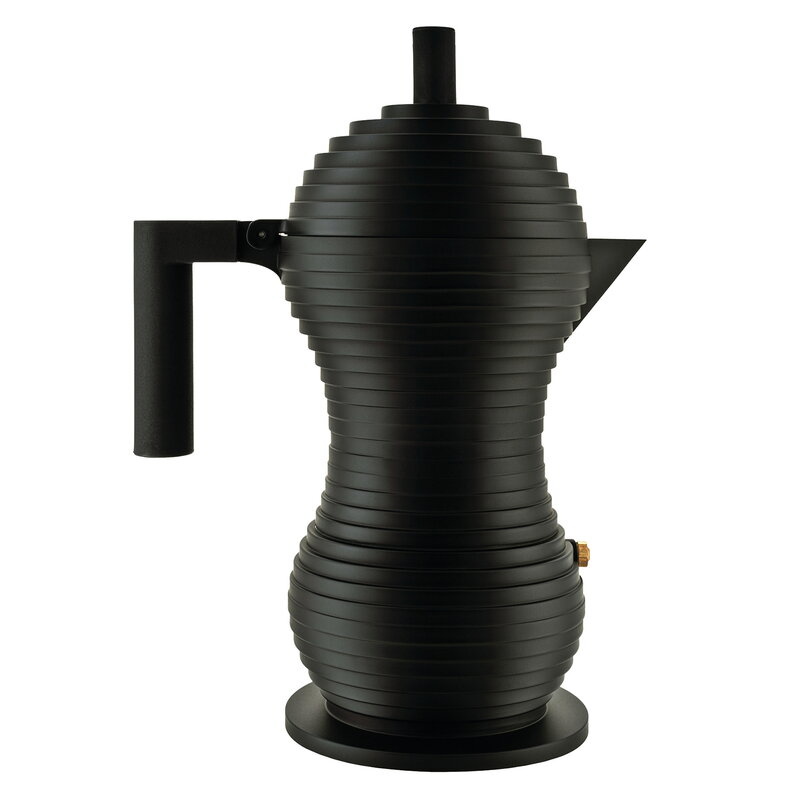 Alessi - Espresso maker (6 c) - Pulcina Black / De Lucchi | Crème 