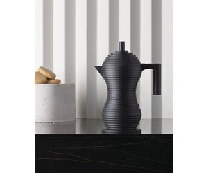 Alessi - Cafetière espresso (6 ts.)- Pulcina Noir / De Lucchi | Crème