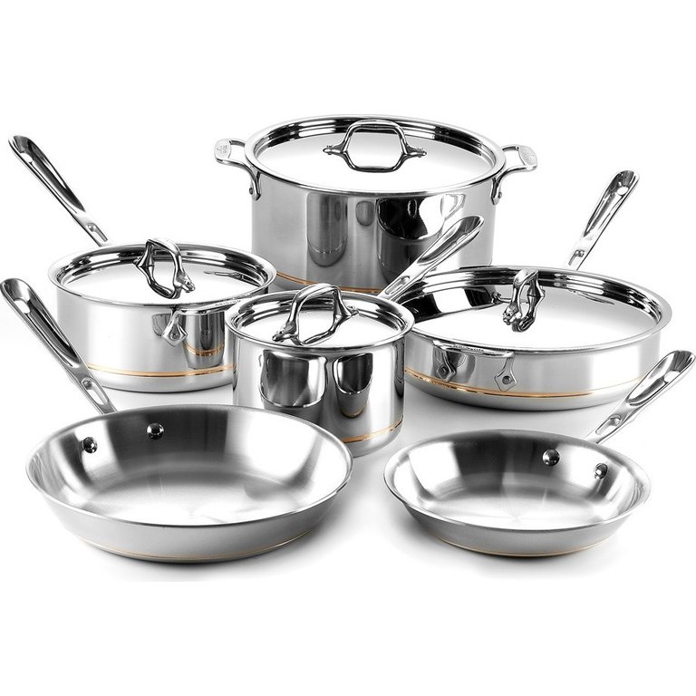All-Clad All-Clad - 10-Piece Cookware Set - Copper Core