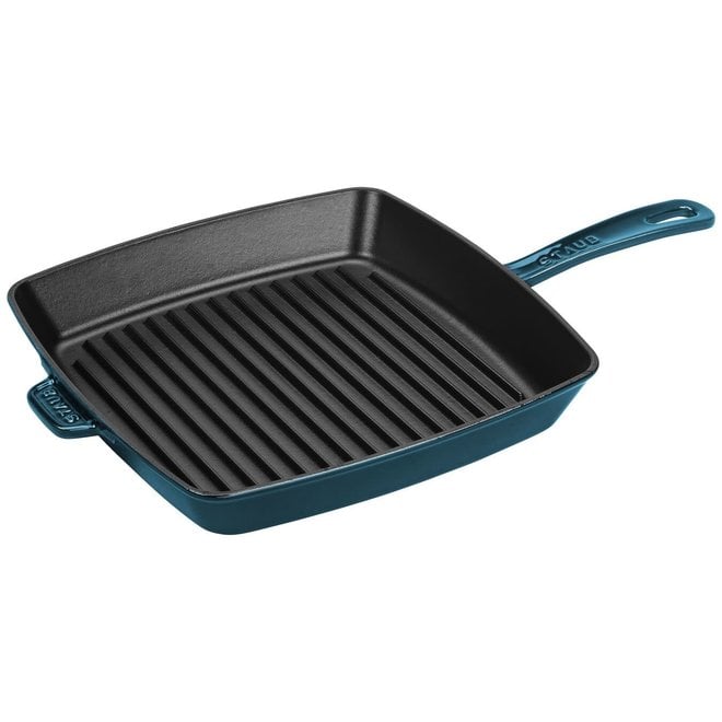 Staub - 10'' Square American grill - Indigo | Crème - Boutique Crème