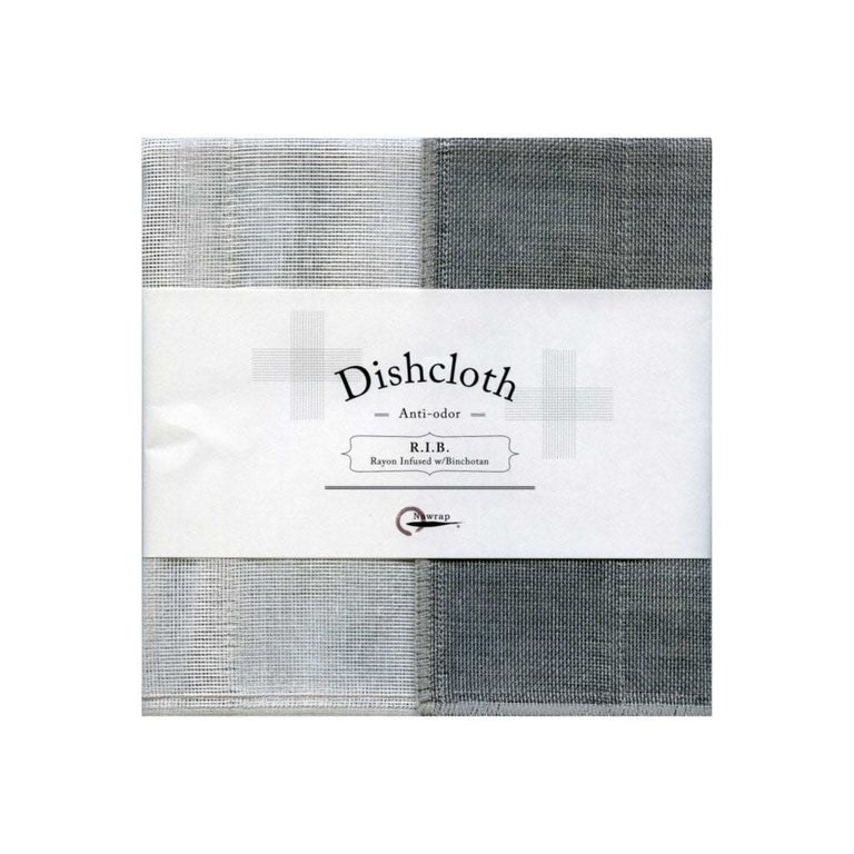 Nawrap (IPPINKA) Nawrap - Torchon en lin (35x35cm), deux tons blanc et charbon