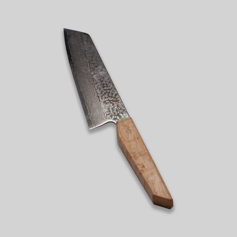 Hazaki Knives Hazaki - Série Pro - Couteau santoku 18 cm (7") - Érable Piqué