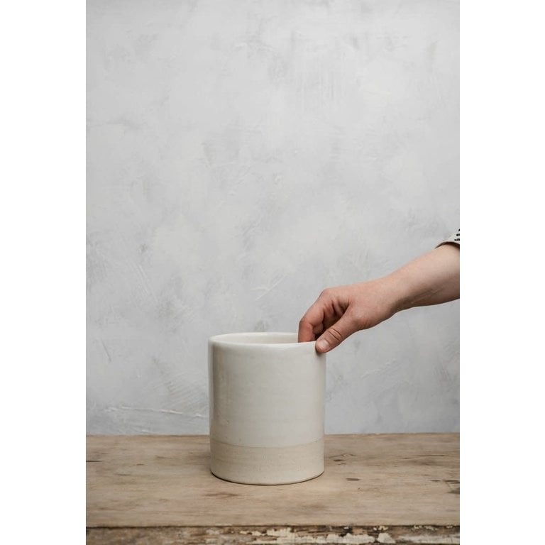 Atelier Trema Atelier Tréma - Pot à Ustensiles  (6x6.5") - Blanc