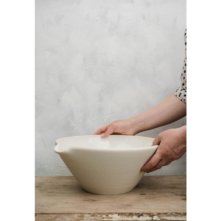 Atelier Trema Atelier Tréma - Saladier en céramique (14" diamètre), blanc