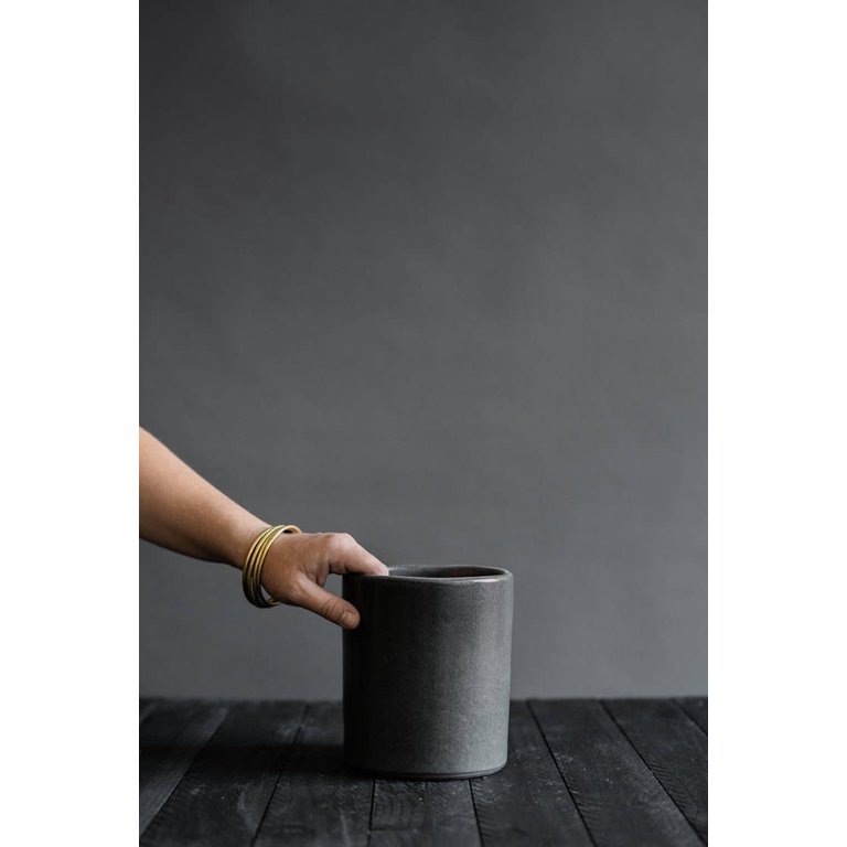 Atelier Trema Copy of Atelier Tréma - Pot à ustensiles en céramique (6"x6.5"), blanc