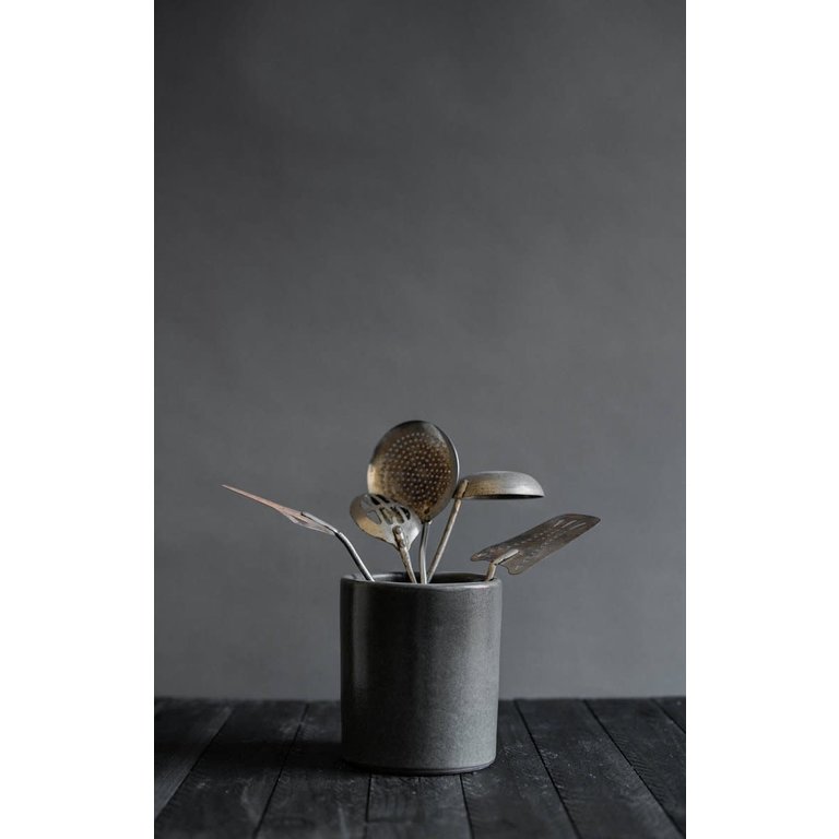 Atelier Trema Copy of Atelier Tréma - Pot à ustensiles en céramique (6"x6.5"), blanc