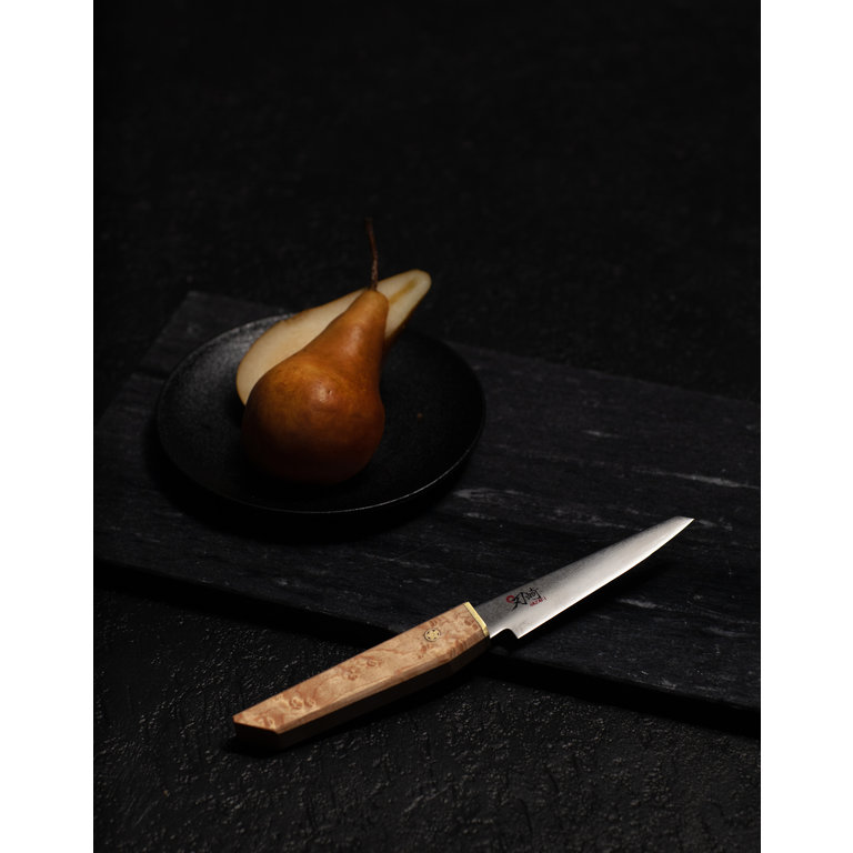 Hazaki Knives Hazaki - Série Pro - Couteau d'office 12 cm (5") - Érable Piqué