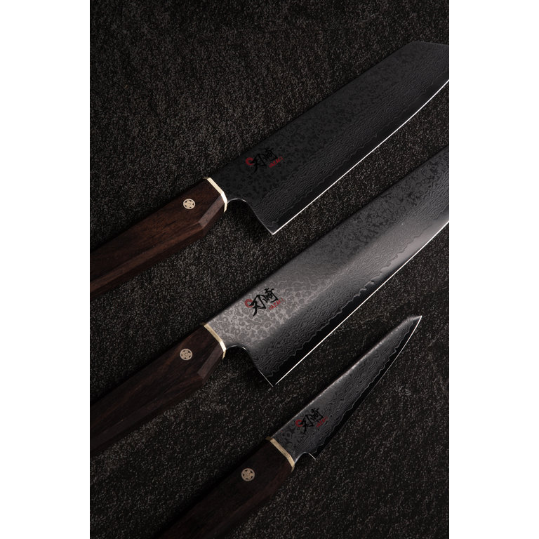 Hazaki Knives Hazaki - Série Pro - Couteau Santoku 18 cm (7") - Noyer