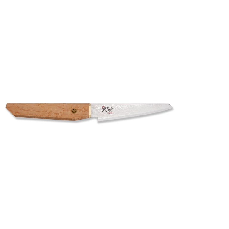 Hazaki Knives Hazaki - Série Pro - Couteau d'office 12 cm (5") - Érable Piqué