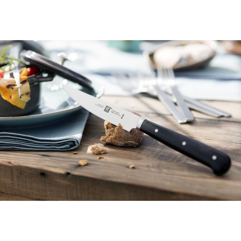 Zwilling Zwilling - Ensemble de 4 couteaux à steak forgés, inox