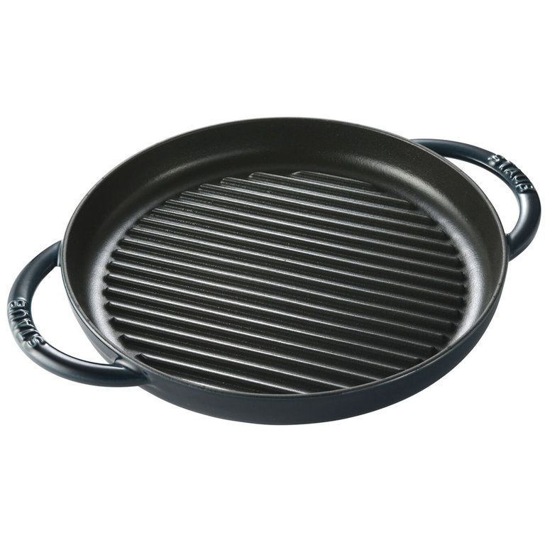 Staub Staub - 26cm (10") round enamelled cast iron grill, color La Mer