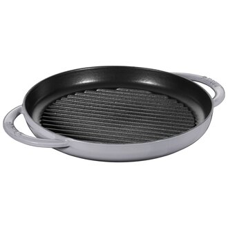 Staub Staub - Grill rond 26cm (10") en fonte émaillée, gris Staub Staub - Grill rond 26cm (10") en fonte émaillée, gris