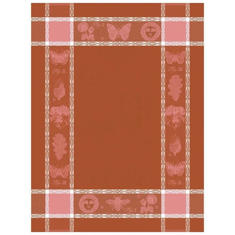 Le Jacquard Français Le Jacquard Français - Torchon 100% Coton Botanique Rose