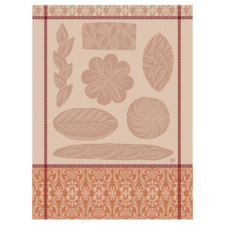 Le Jacquard Français Le Jacquard Français - Tea Towel 100% Cotton Rondes des Pains color Levain (pink)