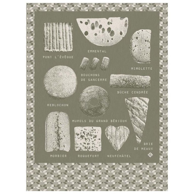 Le Jacquard Français Le Jacquard Français - Green cotton tea towel