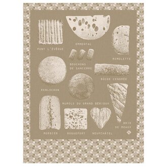Le Jacquard Français Le Jacquard Français - Torchon fromages coton Beige Le Jacquard Français Le Jacquard Français - Torchon fromages coton Beige