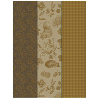 Le Jacquard Français Le Jacquard Français - Yellow Cotton Tea Towel In the Woods