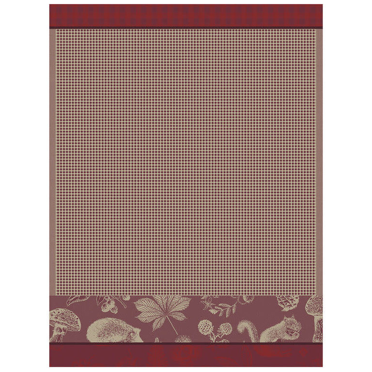 Le Jacquard Français Le Jacquard Français - Bath Towels In The Woods Red Cotton Chart