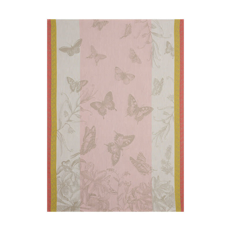 Le Jacquard Français Le Jacquard Français - Butterfly Garden Tea Towel Cotton Magnolia (Pink)