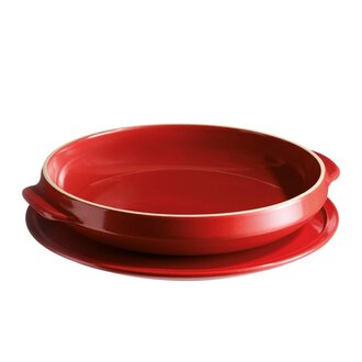 Émile Henry Emile Henry - Tarte Tatin dish (11"), red Émile Henry Emile Henry - Tarte Tatin dish (11"), red