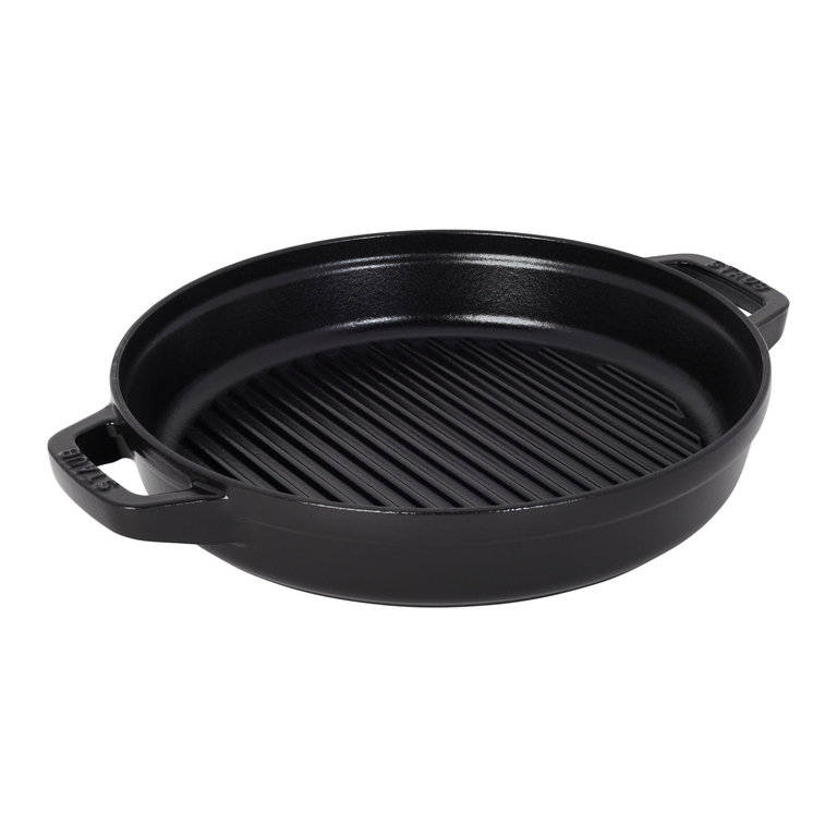 Staub Staub - Stackable set (frying pan + sauté pan + casserole + lid) enamelled cast iron, black