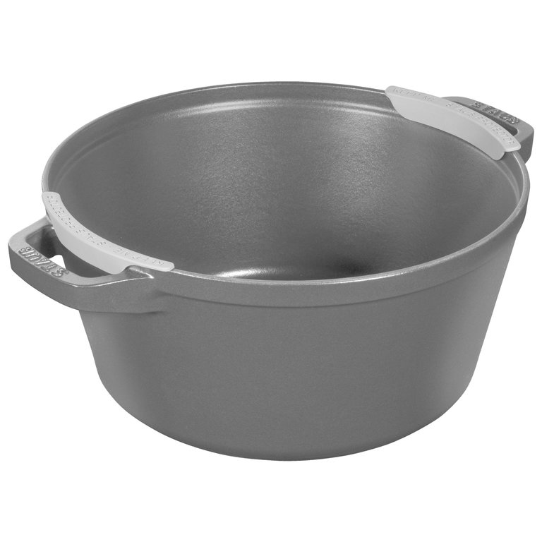 Staub Staub - Stackable set (frying pan + sauté pan + casserole + lid) enamelled cast iron, black