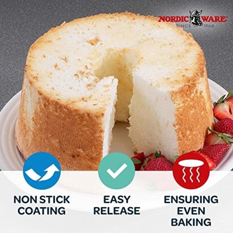 Nordic Ware Nordicware - Moule à gâteau des anges (10"x4.25") + support, inox