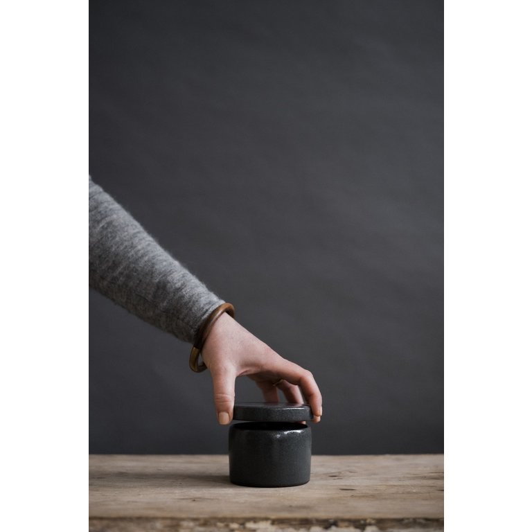 Atelier Trema Atelier Tréma - Salt/sugar pot (3 "x5"), slate