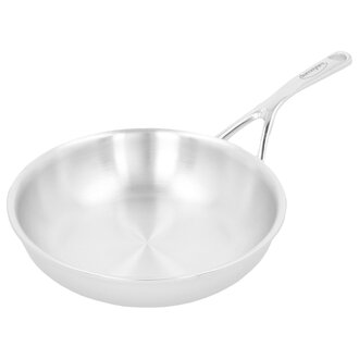 Demeyere 5-Plus 12.5 Stainless Steel Fry Pan with Glass Lid