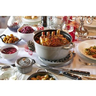 Staub Staub - Cocotte 12.5 L Ronde - Grise Staub Staub - Cocotte 12.5 L Ronde - Grise