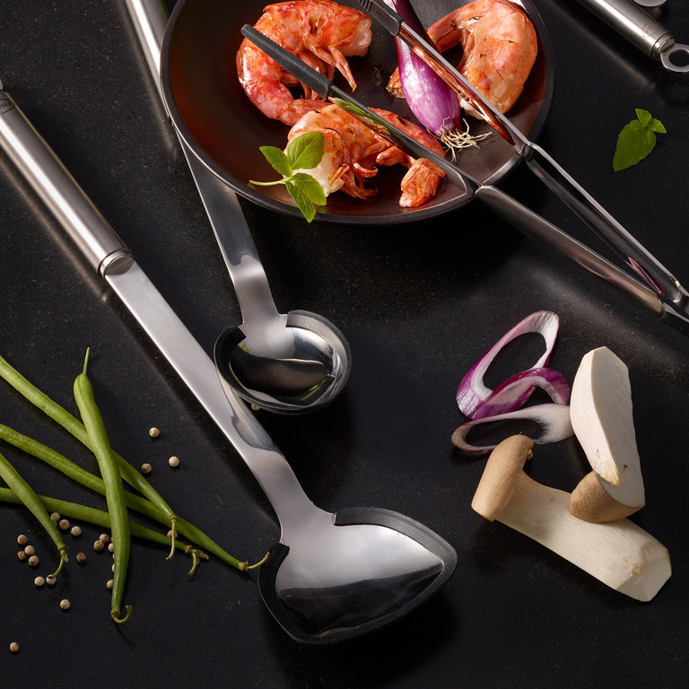 Rosle Rosle 10637 - Spatule à wok inox, avec embouts en silicone