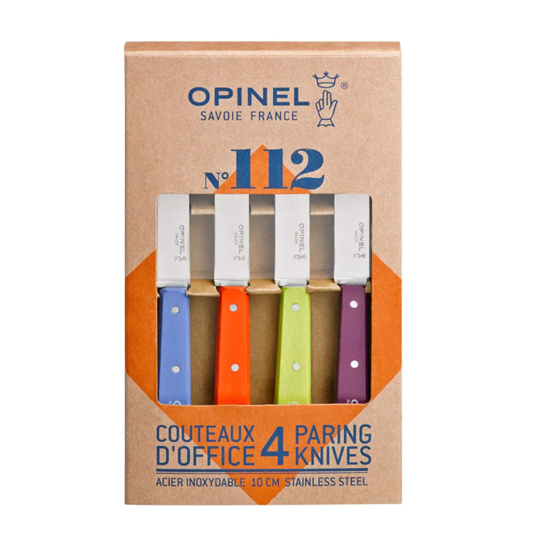 Opinel Opinel - Set of 4 stainless steel paring knives No. 112 - Pop color