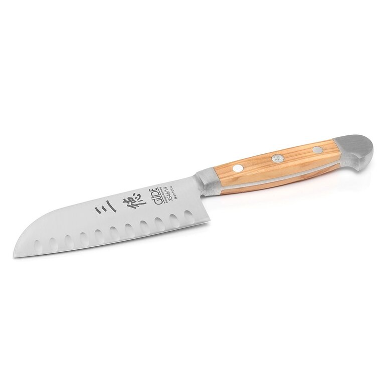 Güde GÜDE - Alpha Olive - Santoku Knife with hollow edges- 14cm / 5.5"