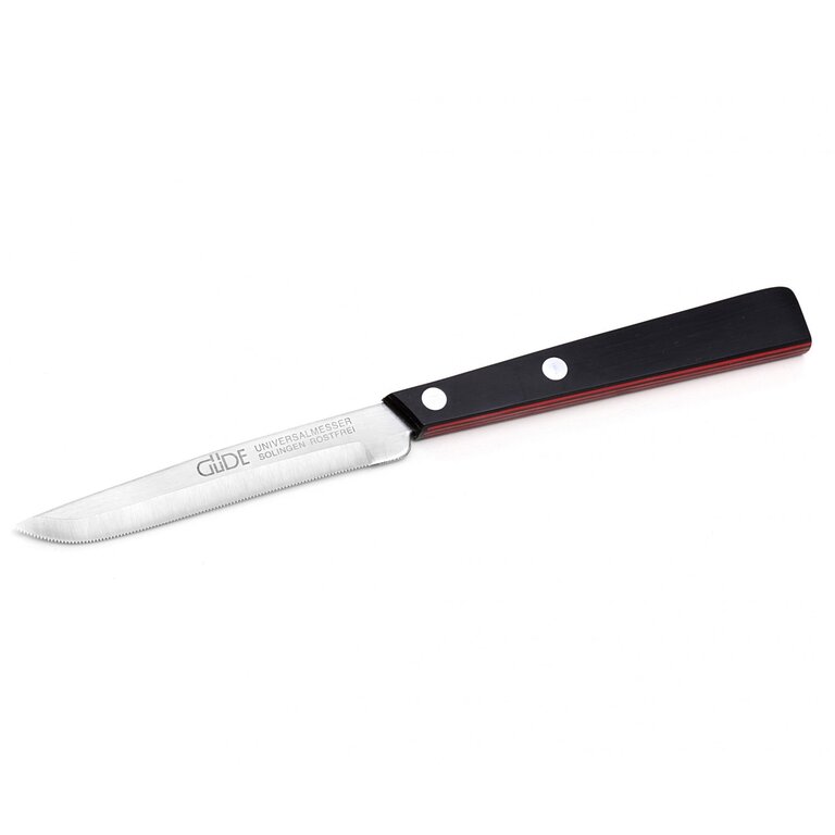 Güde GÜDE - Couteau utilitaire- 10cm / 4" - Noir & Rouge