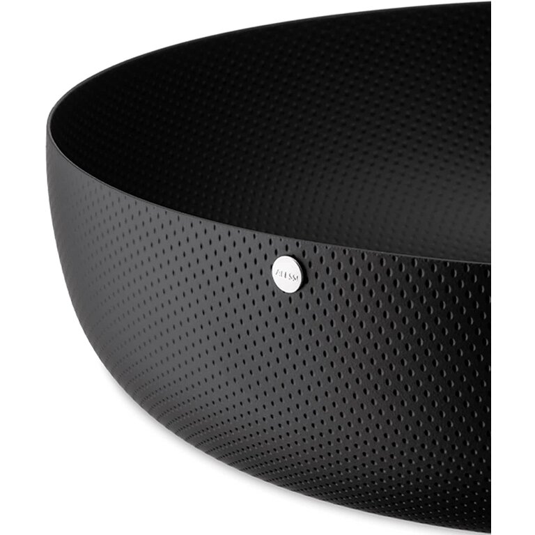 Alessi Alessi - Panier rond Noir JM17/29 BT/ Round basket- in steel coloured with epoxy resin, black