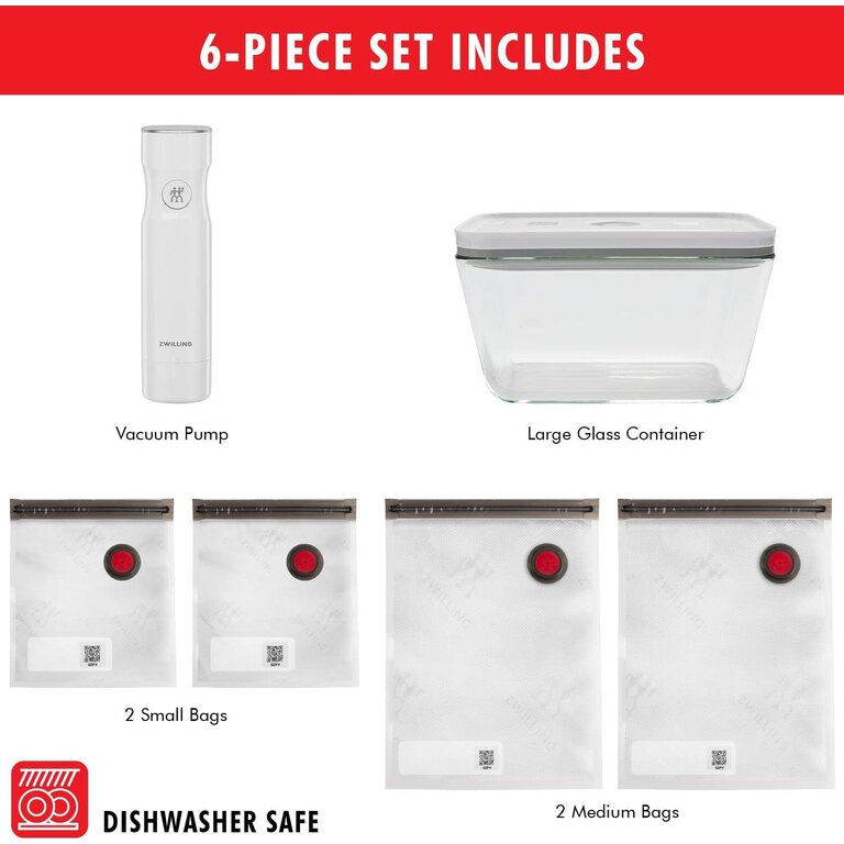 Zwilling Zwilling - Fresh and Save - Ensemble de Démarrage Sous-Vide en Verre (6 Pièces)