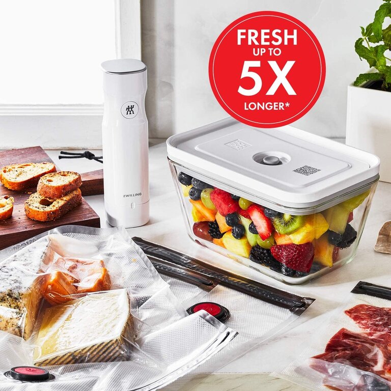 Zwilling Copy of Zwilling - Fresh and Save - Ensemble de démarrage sous-vide en verre (7 pièces), blanc