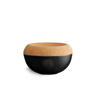Émile Henry Émile Henry - Salt pot + cork lid, black