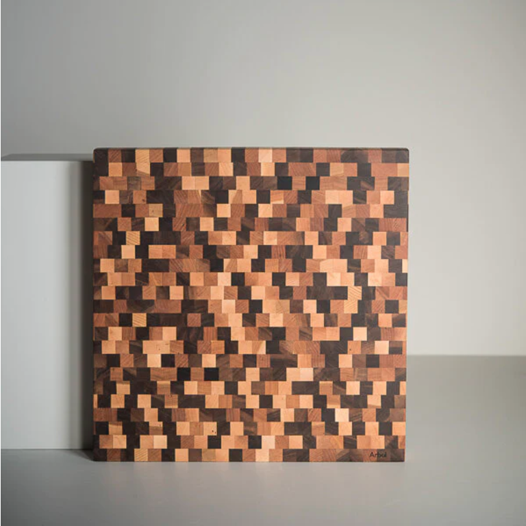 Arbol Arbol - Wooden Cutting Board Pixel (13" x 13")