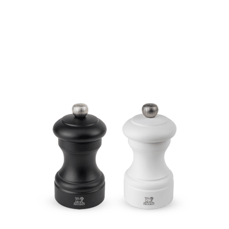 Peugeot Peugeot - Duo Moulins à poivre + Sel Bistro 10cm, Noir et Blanc
