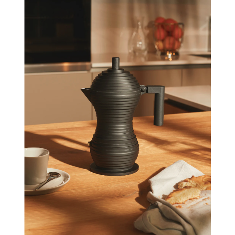 Alessi Alessi - Espresso maker  (6 cups) - Pulcina Black Matte / Michele De Lucchi