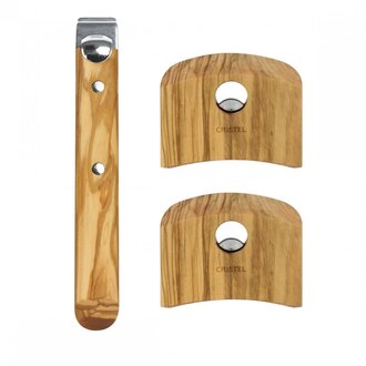 Cristel Cristel - Strate - Set of 1 Long + 2 Small Handles in Olivewood