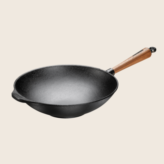 Skeppshult Skeppshult - Wok with Walnut Handle - 30cm/12" Skeppshult Skeppshult - Wok with Walnut Handle - 30cm/12"