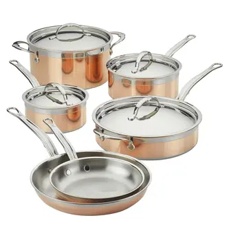 Hestan Hestan - Ensemble 10 Pièces CopperBond - Ensemble Ultime en Cuivre Pour Induction Hestan Hestan - Ensemble 10 Pièces CopperBond - Ensemble Ultime en Cuivre Pour Induction