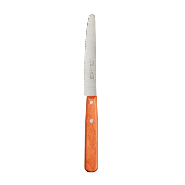 Nogent Nogent - Couteau Cranté / De Table - Manche en Cerisier (11cm / 4.25")
