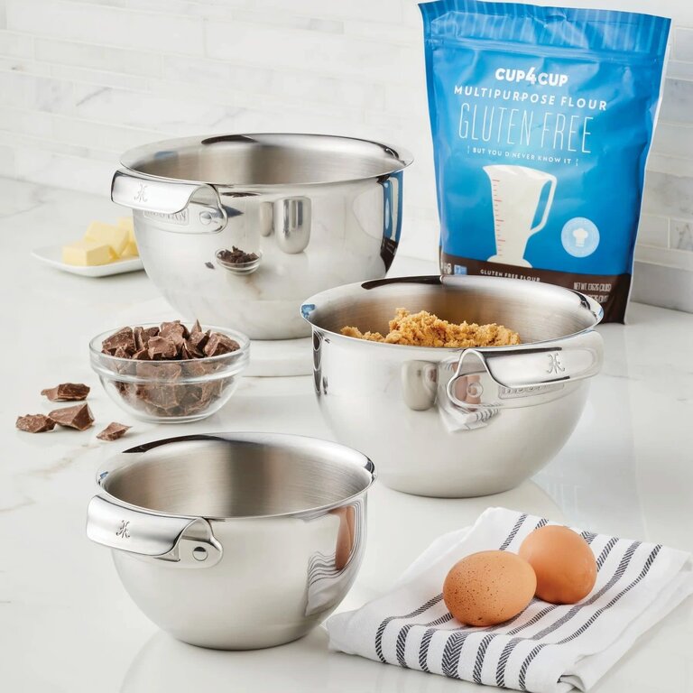 Hestan Hestan - 48696-C - Provisions - Ensemble de 3 Bols à Mélanger en Acier Inoxydable