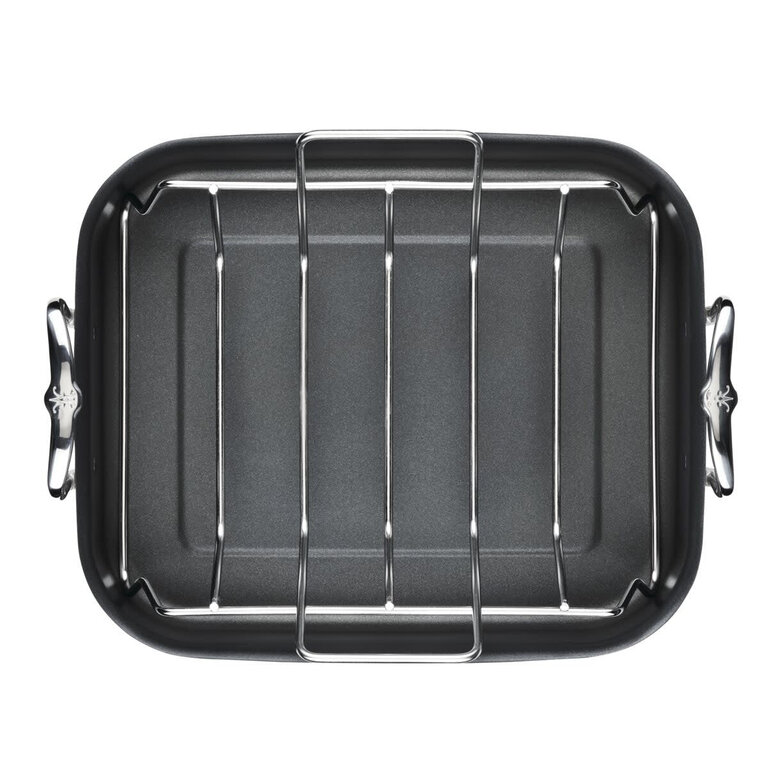 Hestan Hestan - 31685 - Provisions - Rôtissoire Antiadhésive avec Grille en Acier Inoxydable (14.5")