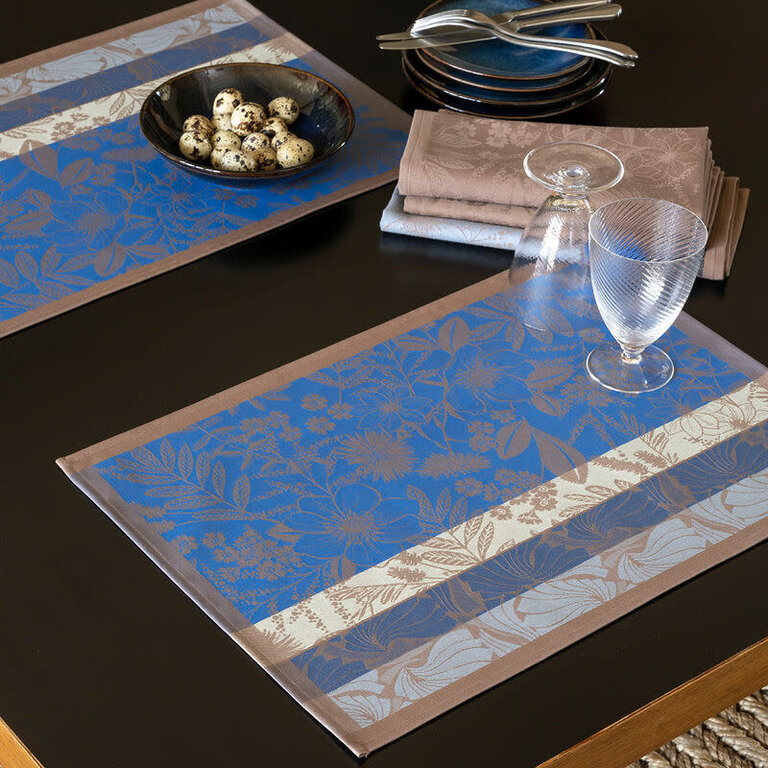 Le Jacquard Français Le Jacquard Français - Coated Placemat Cottage - Cosy/Blue